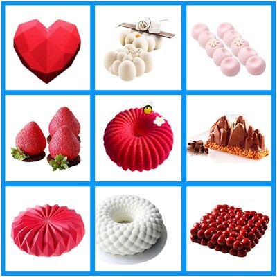 Pop Cake Decorating Mold 3D Silicone Molds Baking Heart Rou