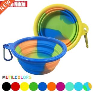 350ml Collapsible Dog Bowl Pet Folding Silicone Bowl Outdoor