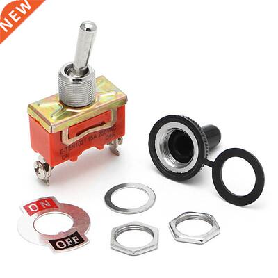 E-TEN1021 15A 250V SPST 2 Terminal ON OFF Toggle Switch