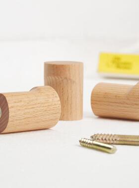 4PCS Beech Hook Hallway Hat Hanger Bedroom Door Wall-Mountin