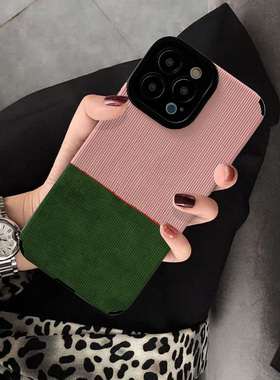 适用苹果16 iphone14手机壳13 12 pro max 15PRO新款17 Xsmax 14plus 16plus创意保护套硅胶软壳油画粉绿拼色