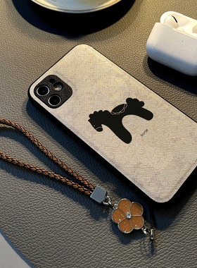 适用vivos20 s30 s18pro/s17e/s12/s10/s19/手机壳s15硅胶s16创意个性皮革纹防摔保护套挂绳新款英文黑色小马