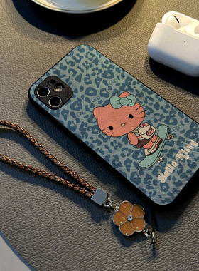 适用oppofind x8 x7 x6 x5 pro/x9/Find X8 Pro手机壳硅胶创意皮纹全包防摔保护套女挂绳新款蓝色豹纹猫咪