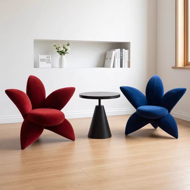 阳台休闲单人沙发椅轻奢高级感椅子美容院休息区接待洽谈桌椅组合