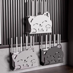 路由器放置架wifi收纳盒墙上免打孔壁挂式电视机顶盒托架无痕