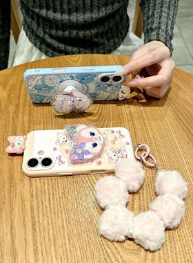 适用于华为y9prime2019手机壳女新款玲娜贝儿nzones7毛绒手珠nzones7pro防摔nzone50pro全包式玉桂狗软保护套
