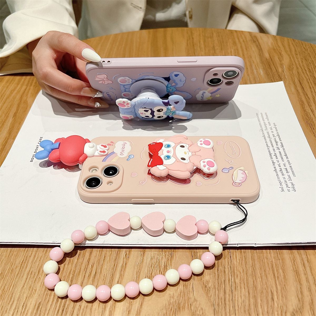 适用于小米civi3手机壳少女新款civi2卡通库洛米civi1s全包防摔带手链civi可爱美乐蒂mix4软硅胶mix3保护套MI