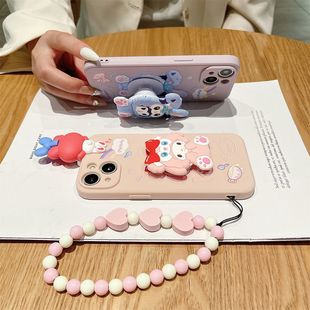 适用于华为p40手机壳少女新款p40pro卡通库洛米p40pro+带手链全包防摔p60可爱美乐蒂p60pro软硅胶p50保护套HW