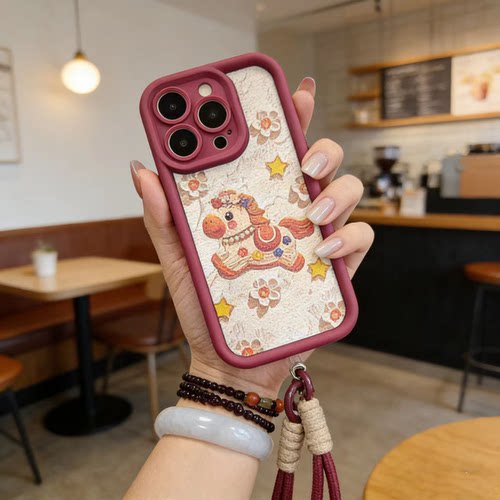 q版油画小马适用oppoa85 a83 a83t手机壳a91 a92 a93女新款a94 a95 a96马年超火a97全包a98防摔a72 a78 a79套