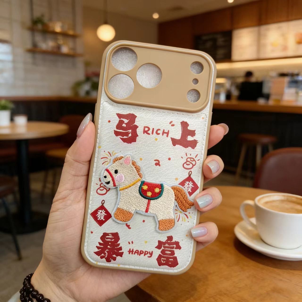 适用于vivov30手机壳女新款v29卡通刺绣v27pro马年马上暴富v23全包式s16好运s15防摔镜头s12耐脏硅胶s9保护套