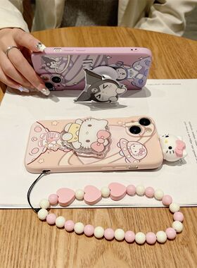 适用于小米8手机壳少女新款miui8ud宇航员库洛米mi6学生6x凯蒂猫mi9带手链9x全包miui9pro防摔mi10硅胶保护套