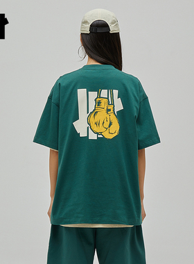 UNDEFEATED五条杠官方春季新品美式潮流LOGO拳套宽松落肩短袖T恤