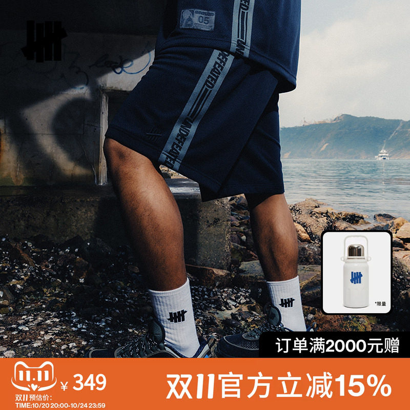 UNDEFEATED五条杠官方夏季美式时尚潮流休闲宽松针织短裤