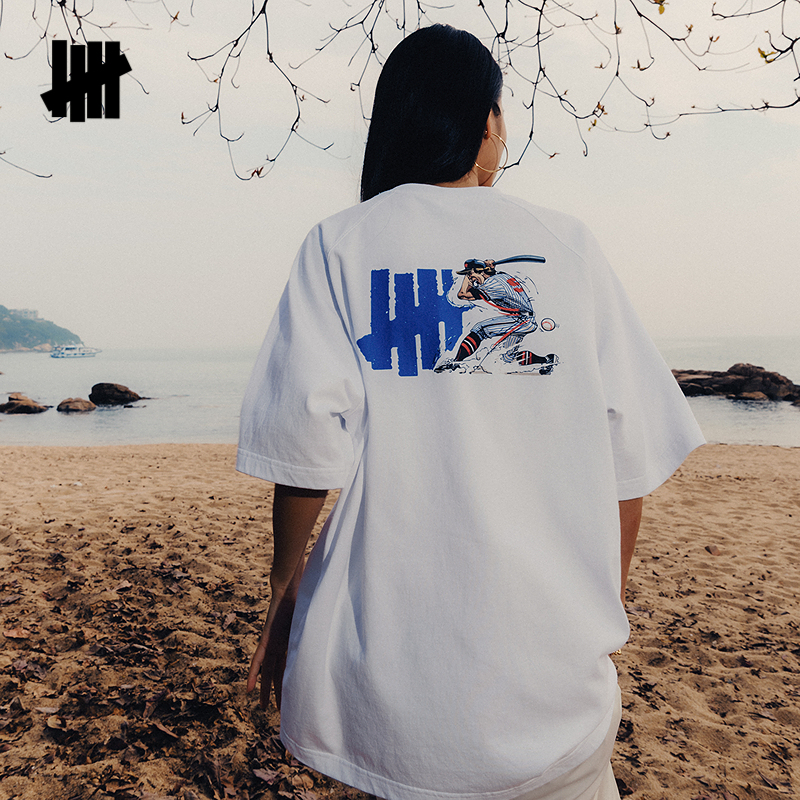 UNDEFEATED五条杠官方夏季新品潮流经典圆领插肩短袖T恤