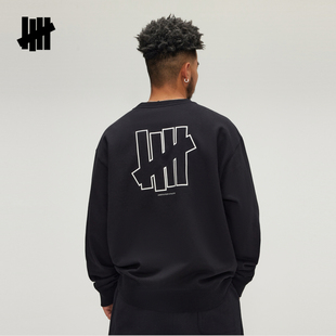 【五条杠镂空LOGO卫衣】UNDEFEATED美式潮流运动圆领卫衣