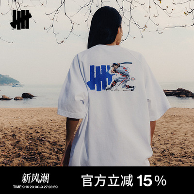UNDEFEATED五条杠官方夏季潮流经典圆领插肩短袖T恤