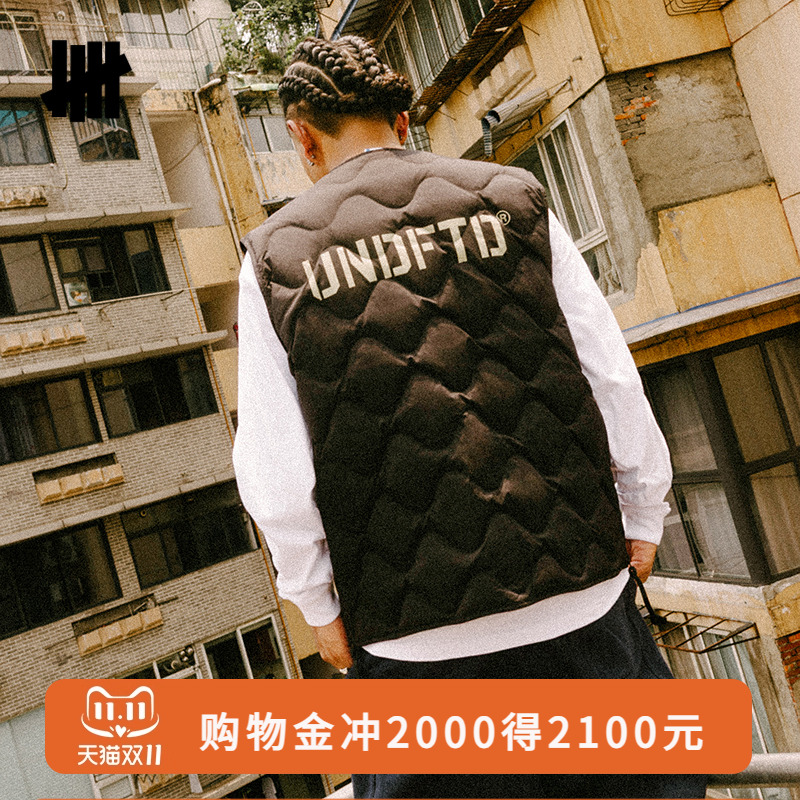 UNDEFEATED五条杠官方秋季新品葫芦绗棉轻量羽绒马甲