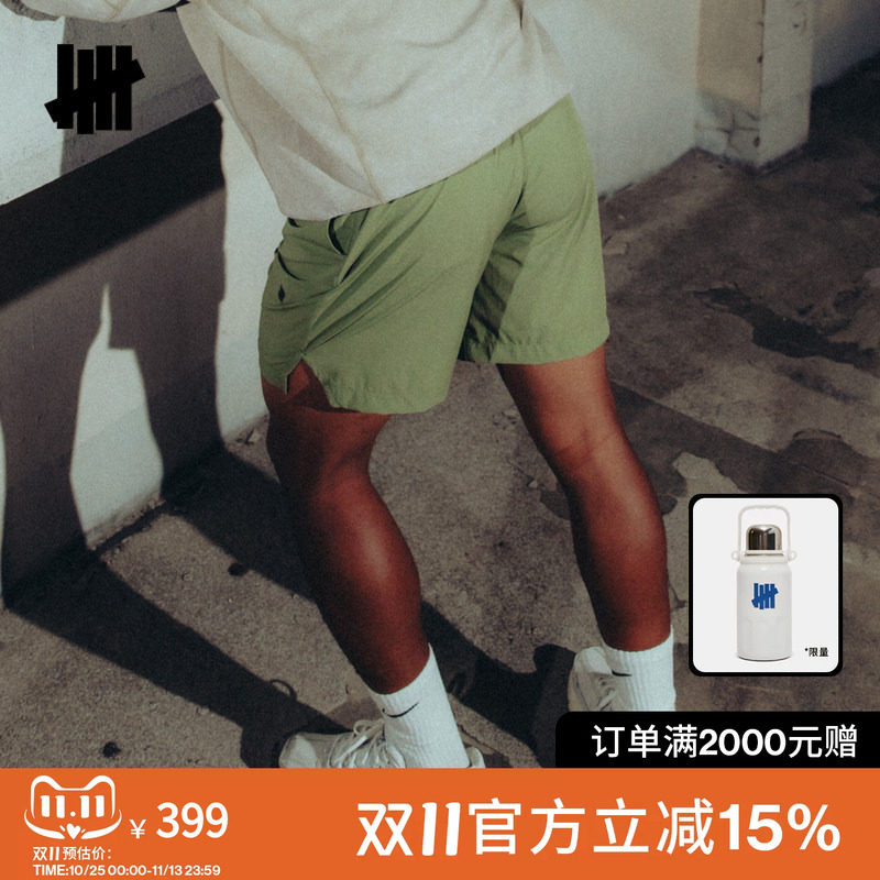 UNDEFEATEDSPORT五条杠官方夏季新品 运动梭织短裤