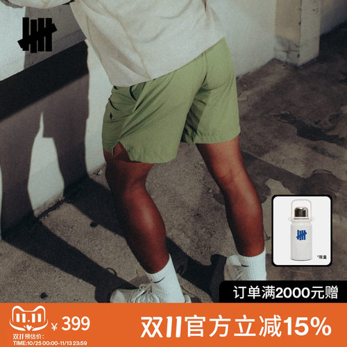 UNDEFEATEDSPORT五条杠官方夏季新品 运动梭织短裤