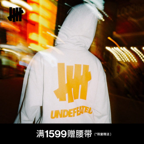 UNDEFEATED五条杠官方冬季经典LOCK UP 重磅连帽卫衣