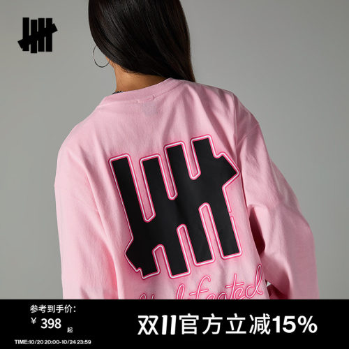 UNDEFEATED五条杠撞色长袖T恤