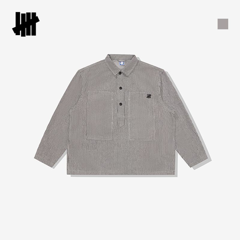 UNDEFEATED五条杠官方夏季新品休闲简约长袖衬衫