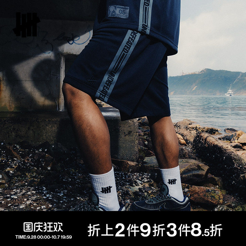 UNDEFEATED五条杠官方夏季美式时尚潮流休闲宽松针织短裤图片