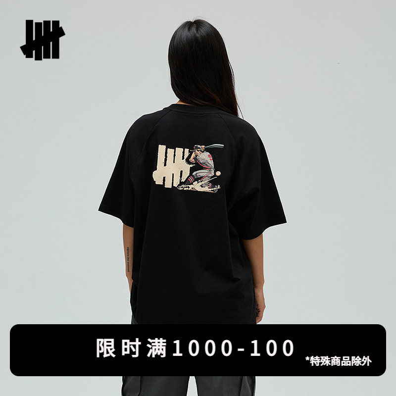 UNDEFEATED五条杠插肩T恤夏季图片