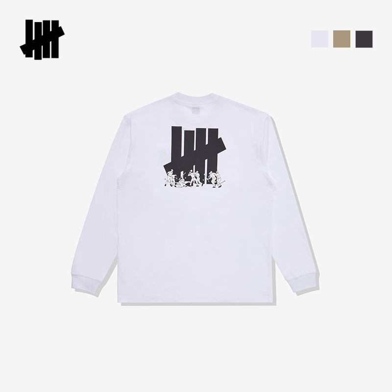 UNDEFEATED运动主题长袖T恤