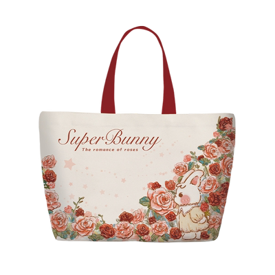 兔兔超人联名玫瑰庄园帆布托特包