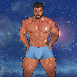 窄边腰带全新款 temu新款 式 男士 AD741 莫代尔四角内裤 动漫系列