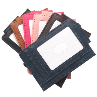 皮革防磁小卡包磁吸美金夹防盗刷银行卡套大容量名片夹定制LOGO