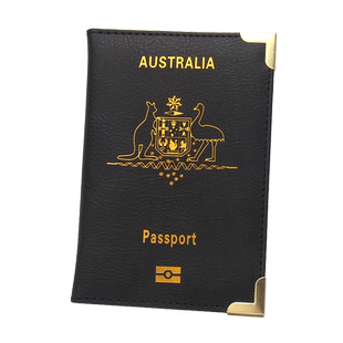 新款外贸单澳大利亚护照夹皮革超轻薄便携护照本铜脚五金护照套本