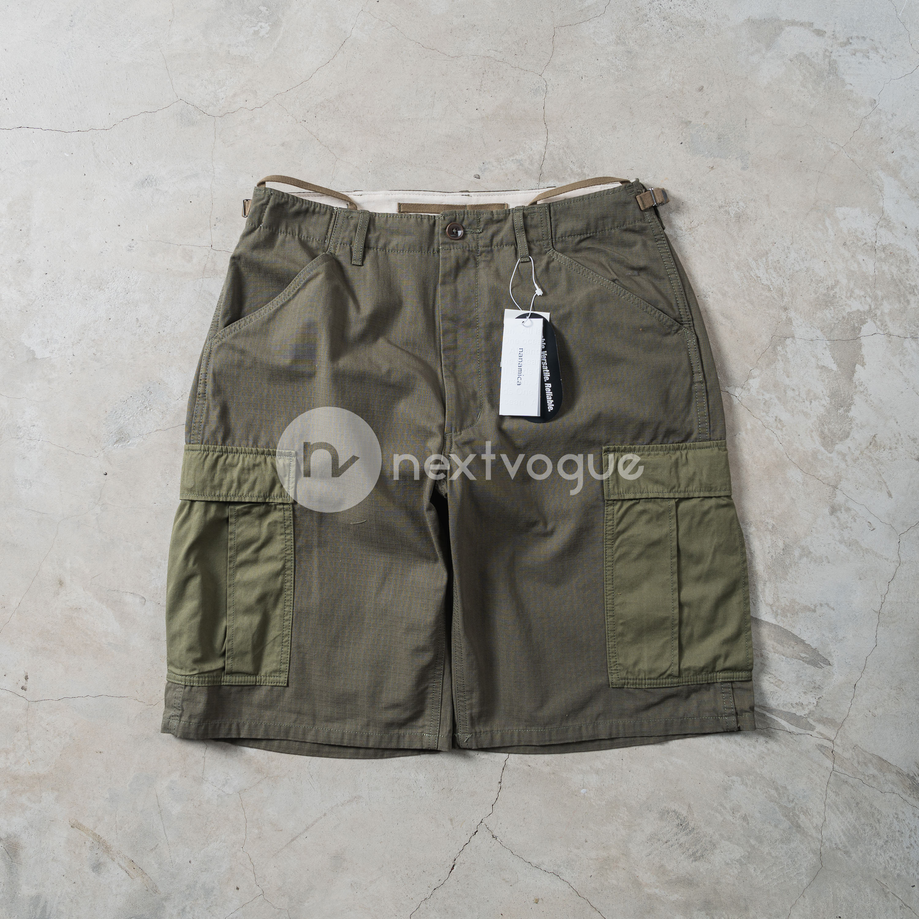【NextVogue】nanamica cargo shorts工装口袋格子布休闲短裤24SS图片