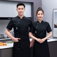 MZB Параллельные трехлоковые короткие рукава-Black (топ + черный наполовину фартук)