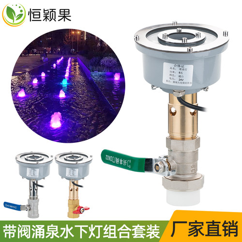 涌泉喷头景观喷泉水底灯防水