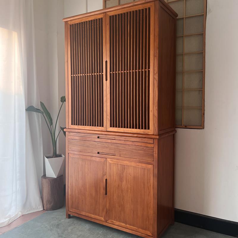 家用佛龛榆木新中式神柜 客厅简约供奉柜子仙堂柜 带门神龛柜