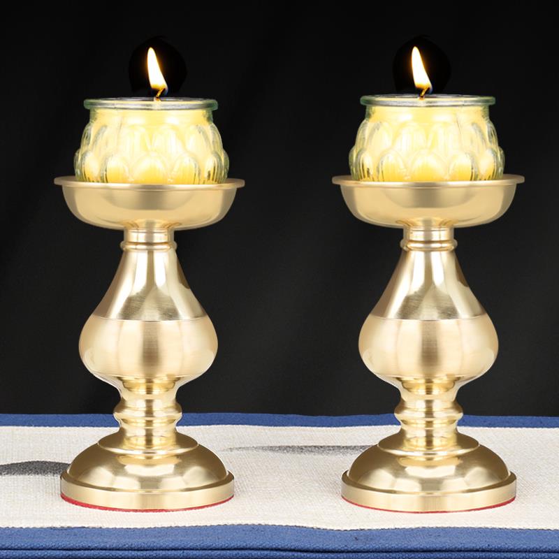 采购产品纯铜佛像灯，油灯，黄油灯座，家庭永恒的灯，烛台，佛像