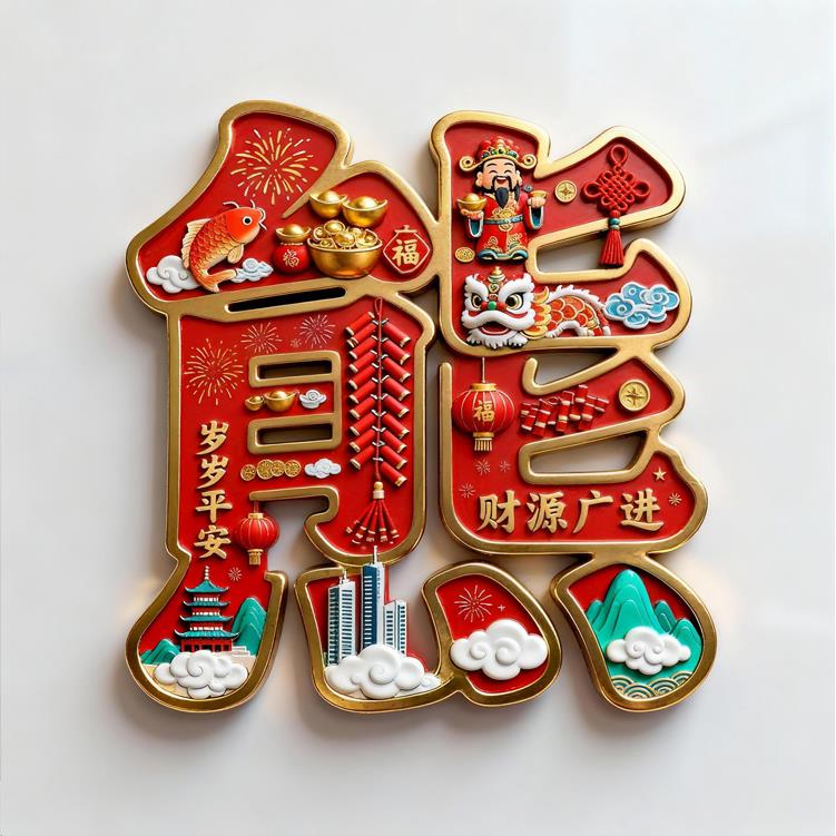 【熊】百家姓金属磁吸浮雕冰箱贴旅游景点纪念文创伴手礼装饰门贴