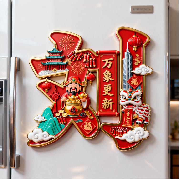 【刘】百家姓金属磁吸浮雕冰箱贴旅游景点纪念文创伴手礼装饰门贴