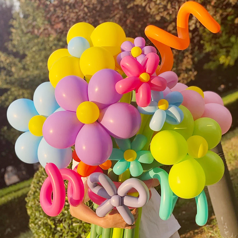 网红儿童生日气球花束diy材料花朵多巴胺拍照道具装饰场景布置