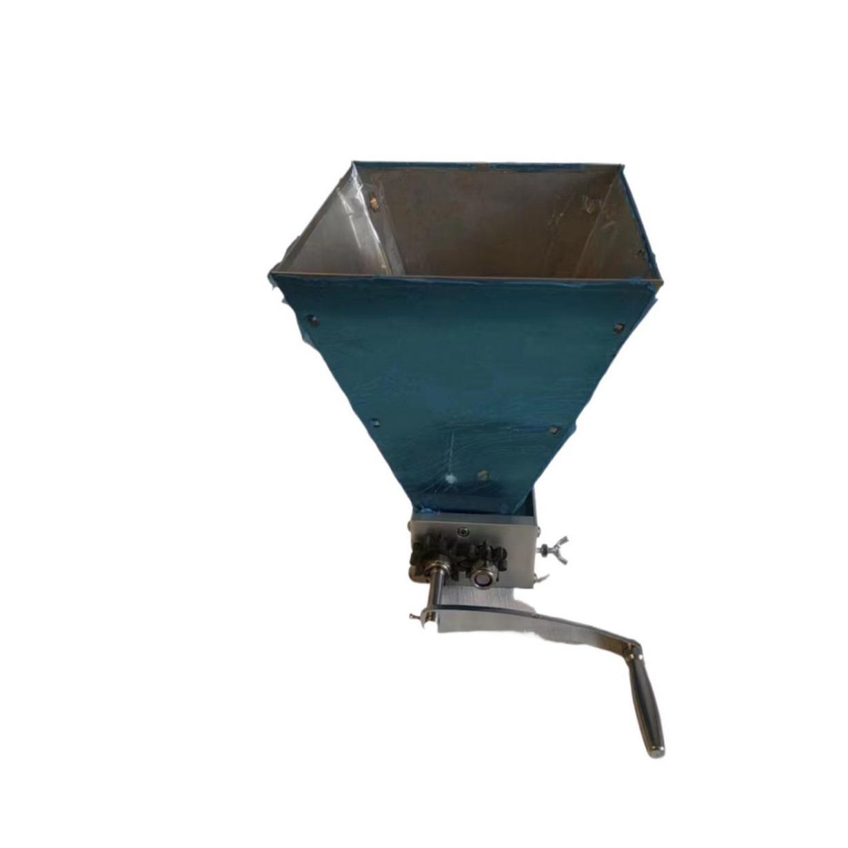 热销新品手摇不锈钢对辊直纹研磨机麦芽小麦粉碎机啤酒酿造家用