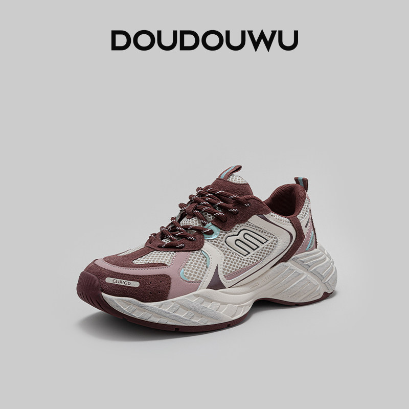 豆豆屋厚底老爹鞋女增高2025春秋新款韩版潮运动休闲松糕轻便女鞋,女鞋,老爹鞋,淘宝优惠券,粉丝福利购,淘宝优惠卷