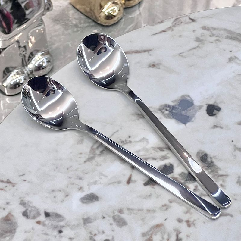 【ins韩式烤肉大勺】加厚不锈钢餐具长柄干饭调羹拌饭勺西餐勺