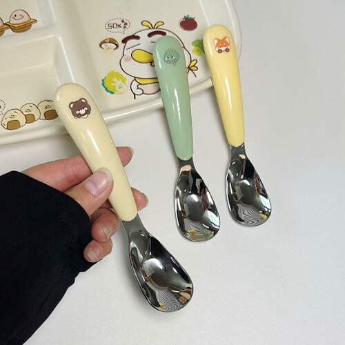 食品级不锈钢元宝勺宝宝勺子婴儿勺子儿童勺子餐具不锈钢可爱