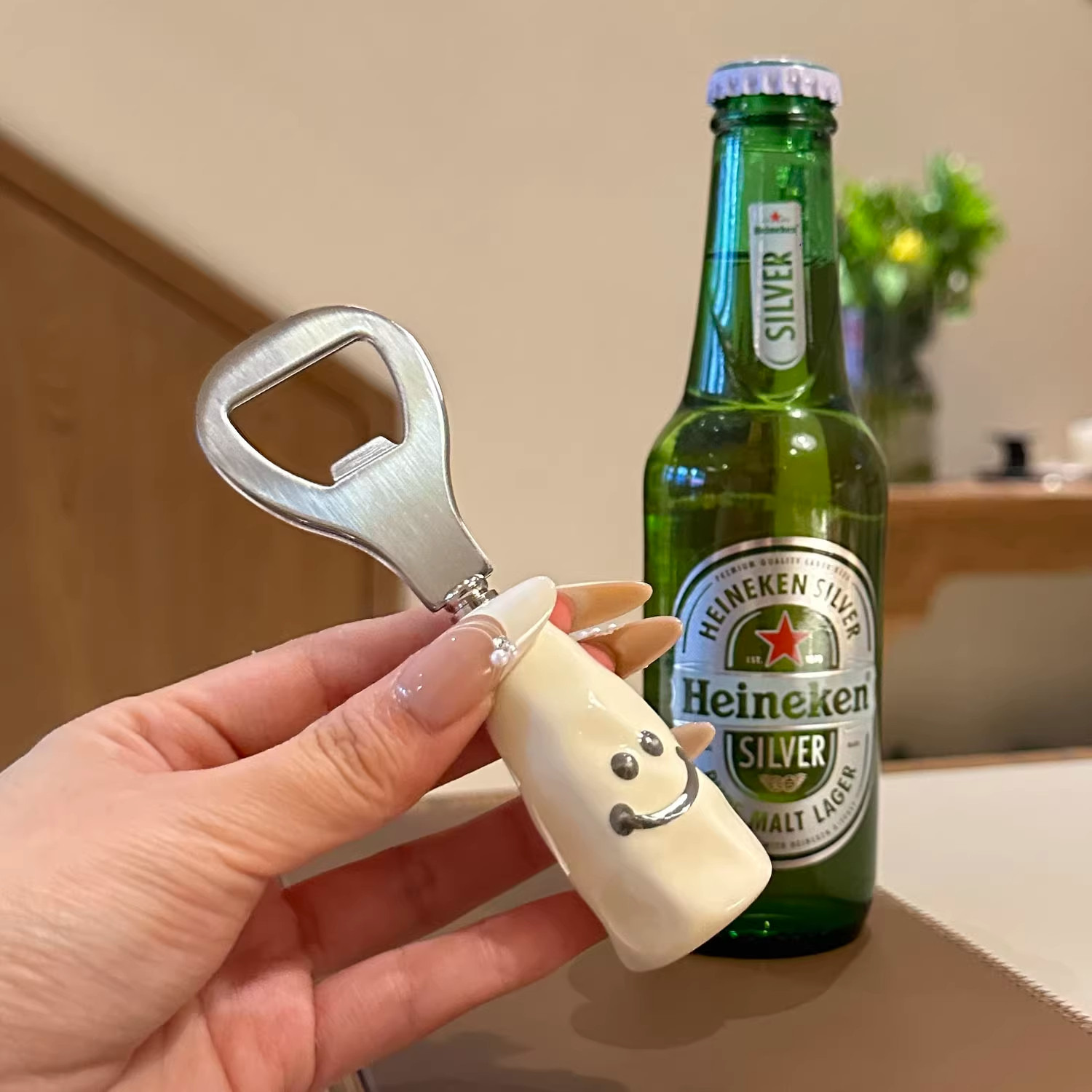 【老板娘自用可爱】啤酒开瓶器创意不锈钢起瓶器饮料汽水瓶盖启子