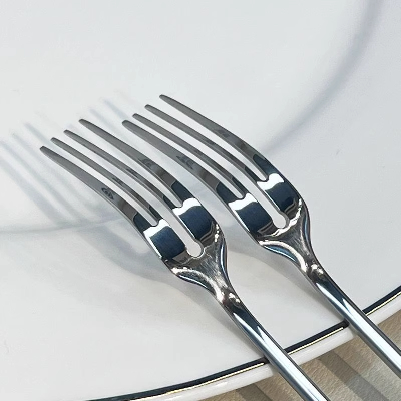 点心叉长柄沙拉甜品叉蛋糕叉饼叉三齿叉西餐叉水果叉子