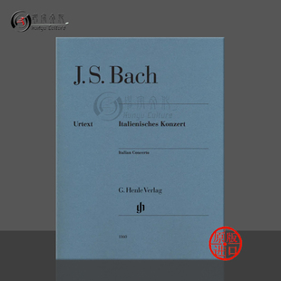 乐谱书 意大利协奏曲 德国Henle 巴赫 Bach Piano 钢琴独奏 Concerto BWV971 HN1160 无指法 Italian 亨乐原版
