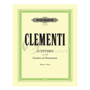 克列门蒂 29首钢琴练习曲 选自名手之道 卡尔陶西格版 彼得斯原版乐 Clementi Studies from Gradus ad Parnassum EP3013