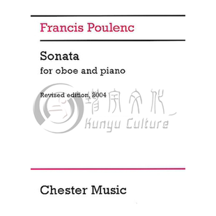 普朗克 双簧管奏鸣曲 附钢伴 2004版 Chester原版乐谱书 Poulenc SONATA FOR OBOE AND Piano Revised HL14025930